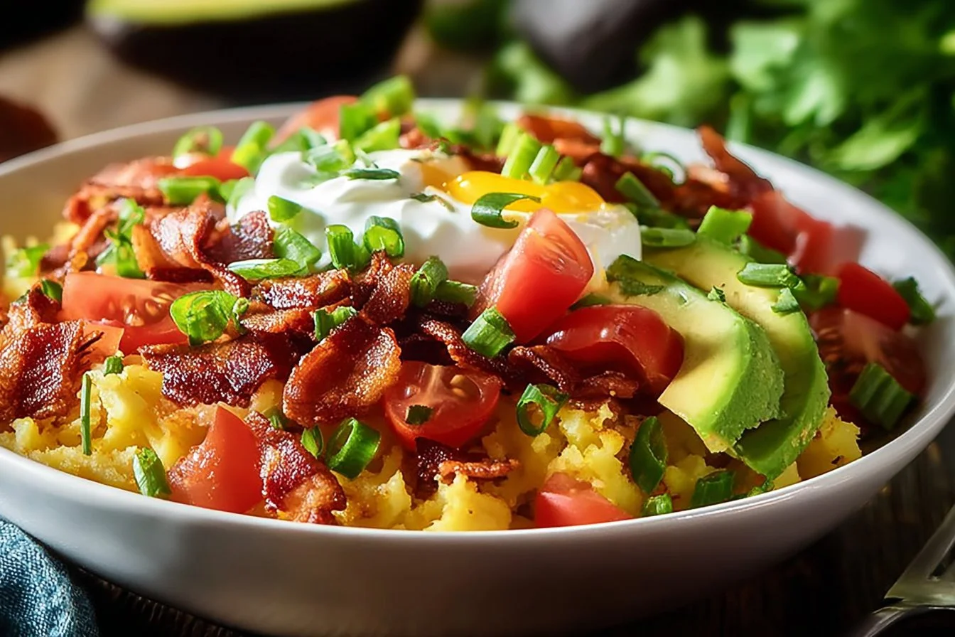High protein breakfast bowls with various toppings for a nutritious meal
