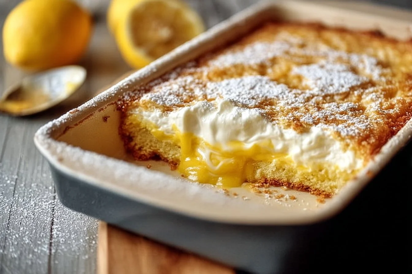 Lemon Cream Cheese Dump Cake