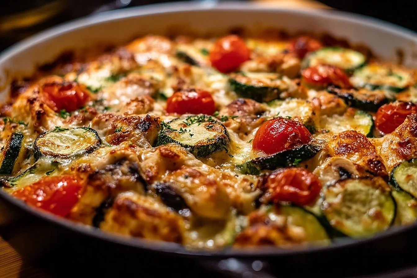 Mediterranean Chicken Zucchini Bake – Healthy, Flavor-Packed Dinner Idea!