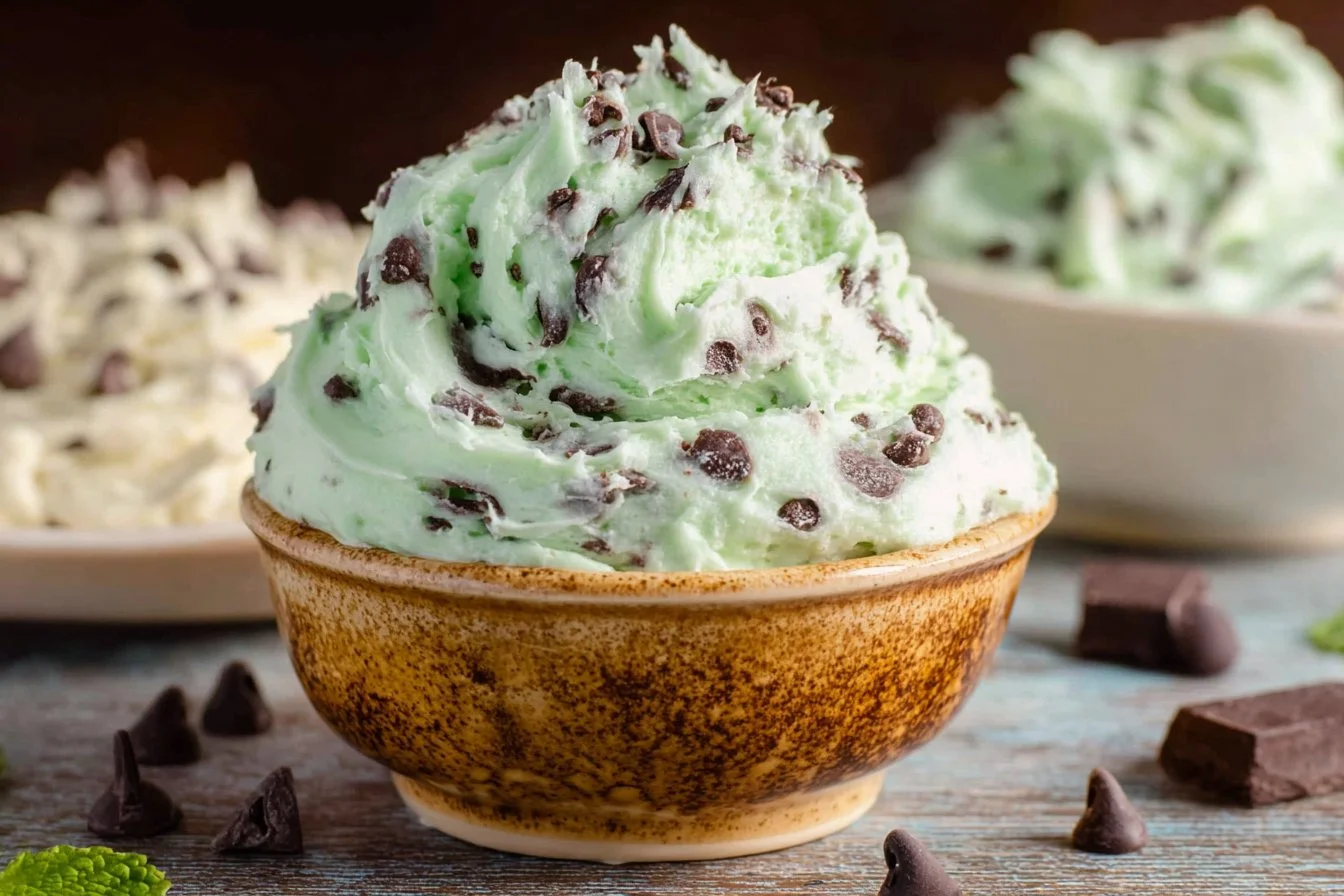 Mint Chocolate Chip Buttercream Frosting