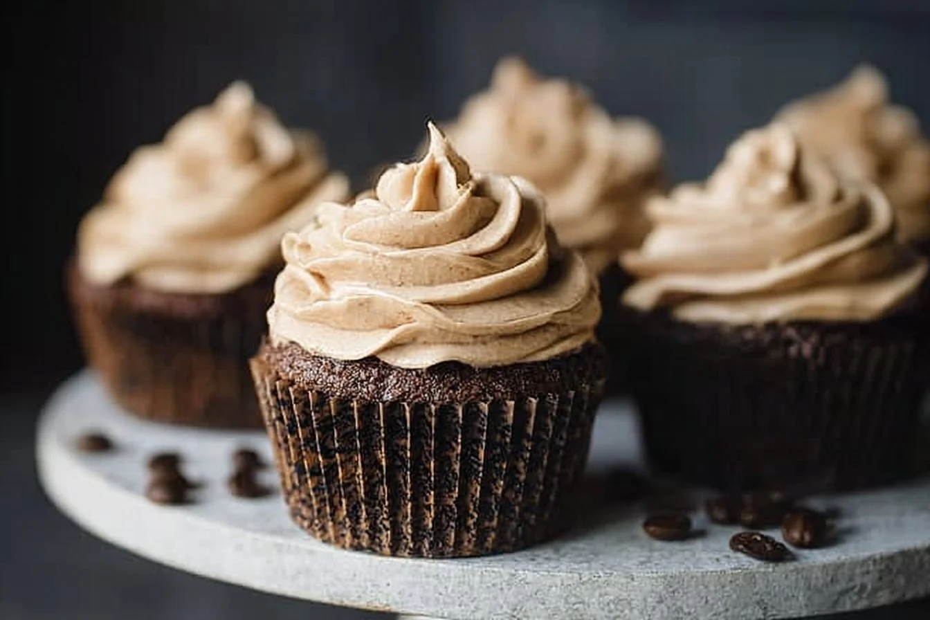 Mocha Cupcakes with Espresso Buttercream Frosting