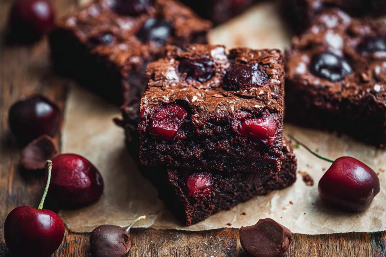 Roasted Chocolate Cherry Brownies