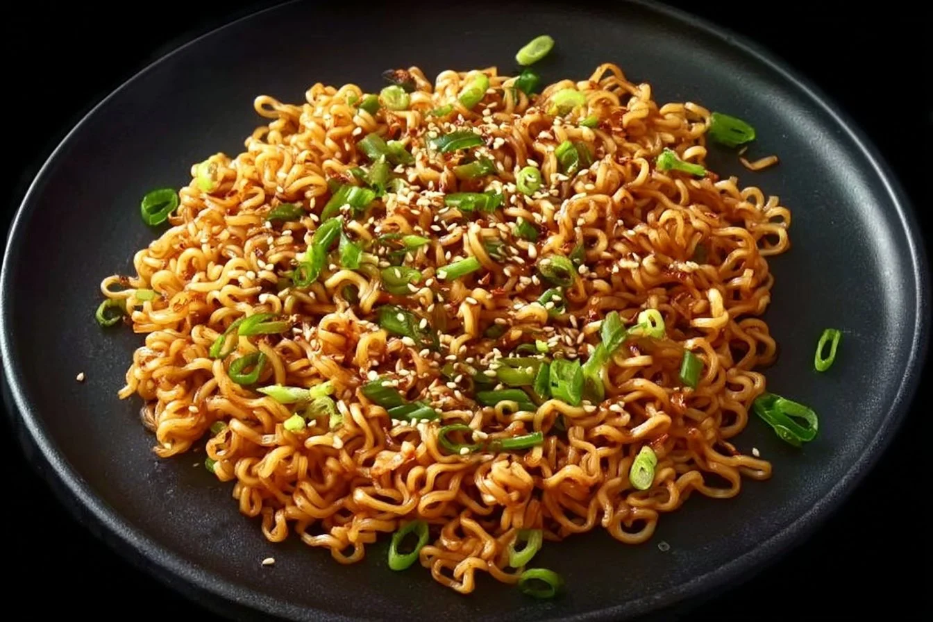 Bowl of Sesame Garlic Ramen with sesame seeds and garlic aroma