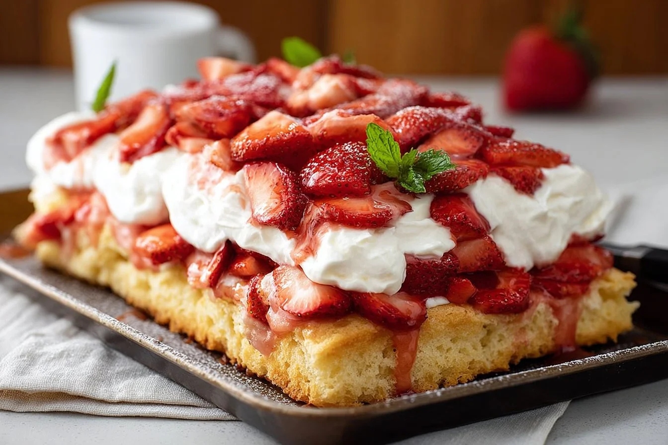 Sheet Pan Strawberry Shortcake