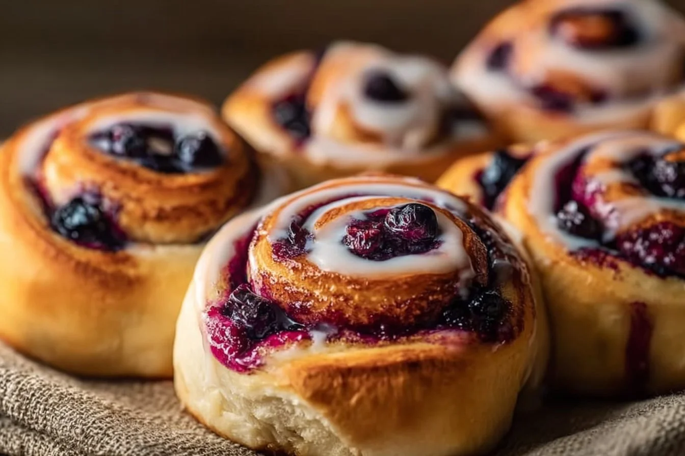 Sourdough Blueberry Sweet Rolls