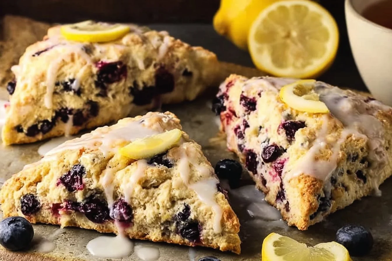 Sourdough Lemon Blueberry Scones