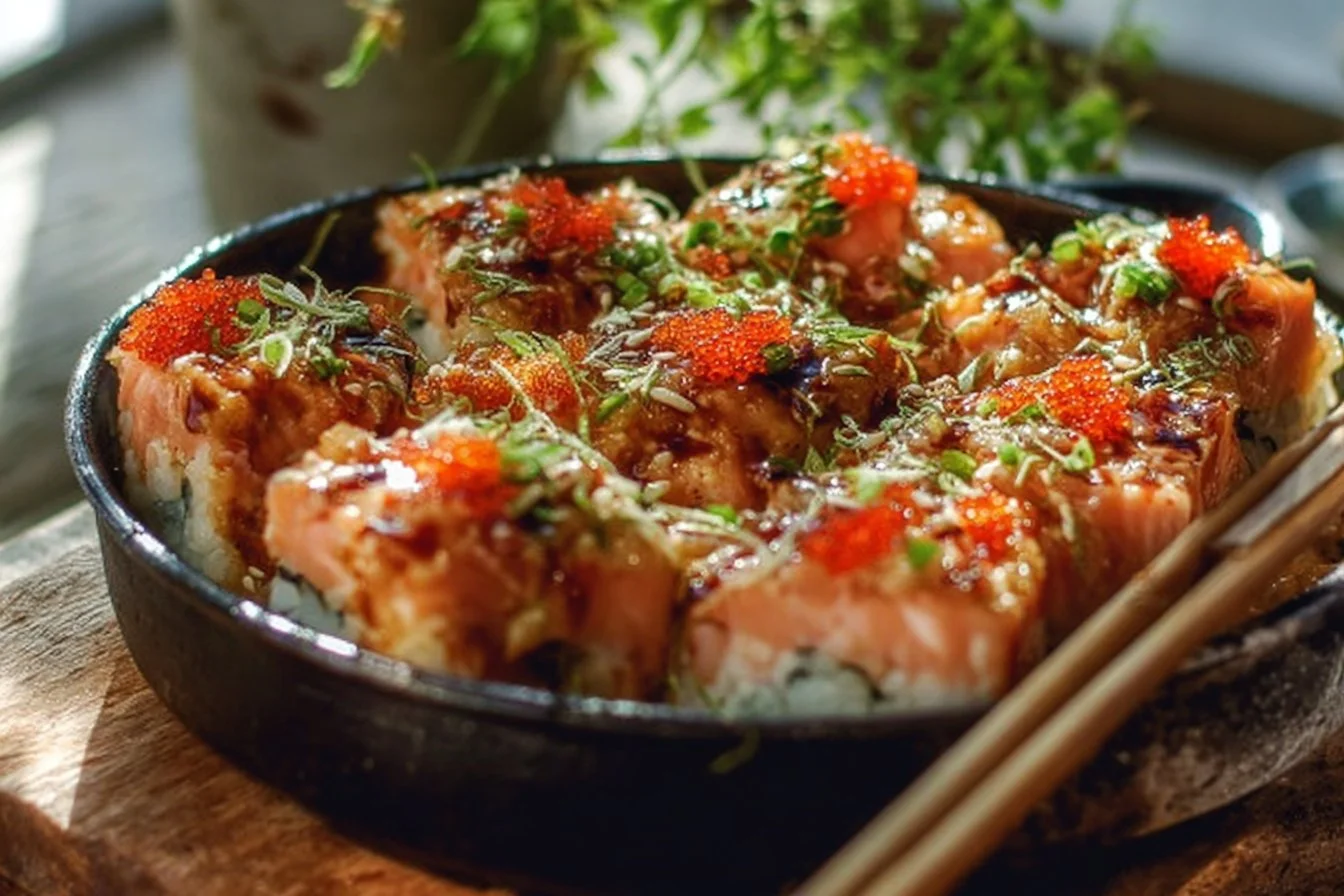 Spicy Salmon Sushi Bake Recipe