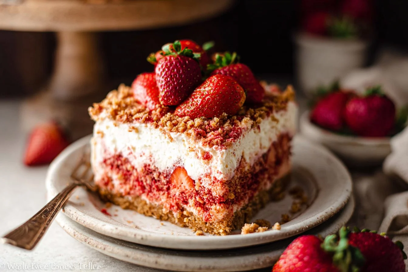 Strawberry Crunch Cake