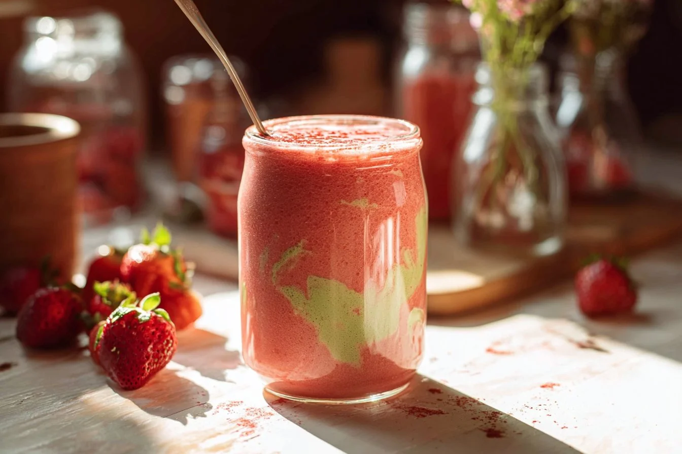 STRAWBERRY MATCHA SMOOTHIE