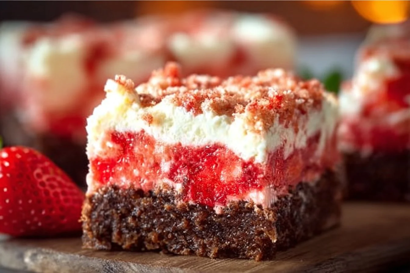Strawberry Shortcake Brownies