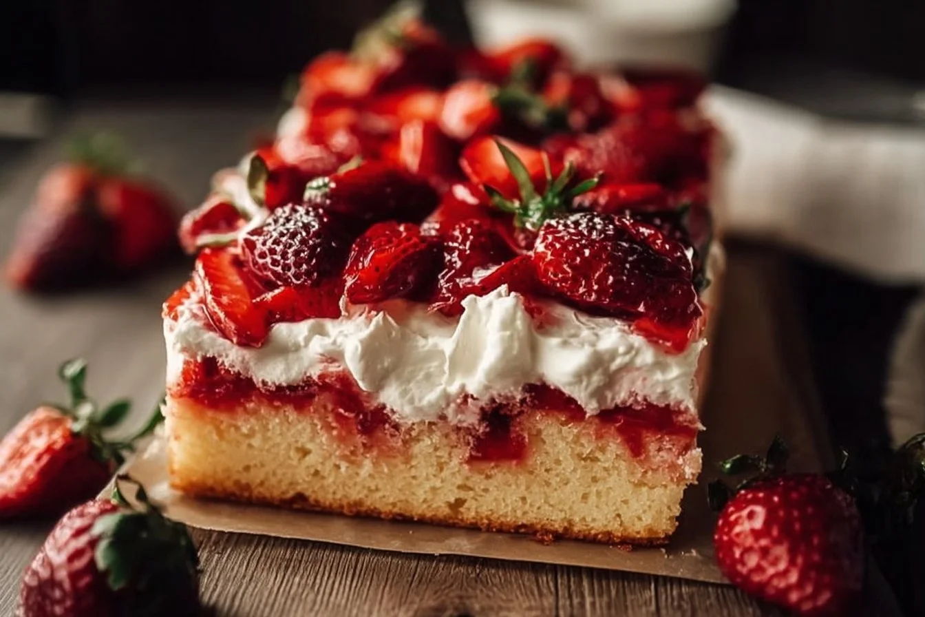 Strawberry Shortcake Sheet Cake