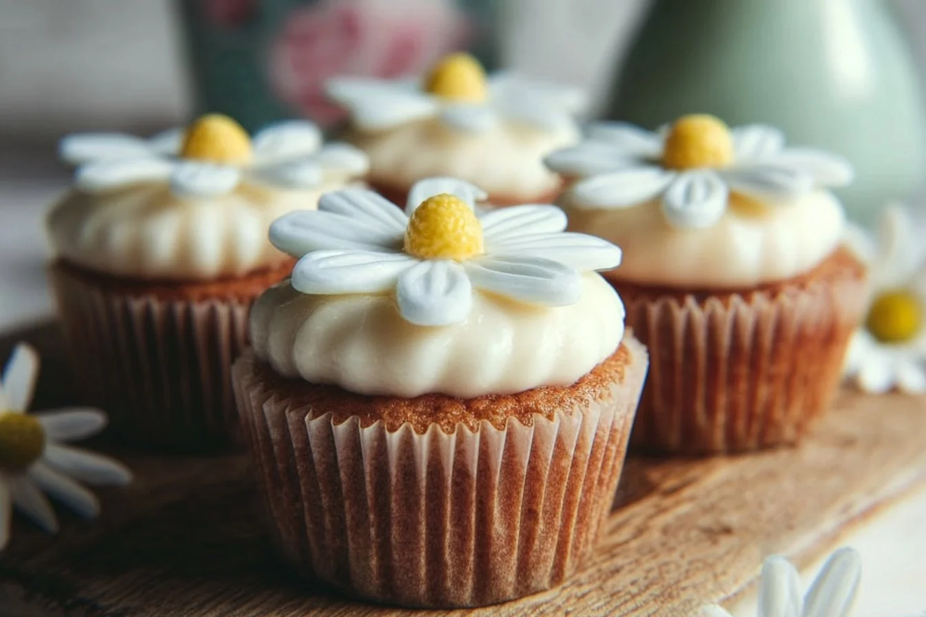 Super Cute Daisy Cupcakes
