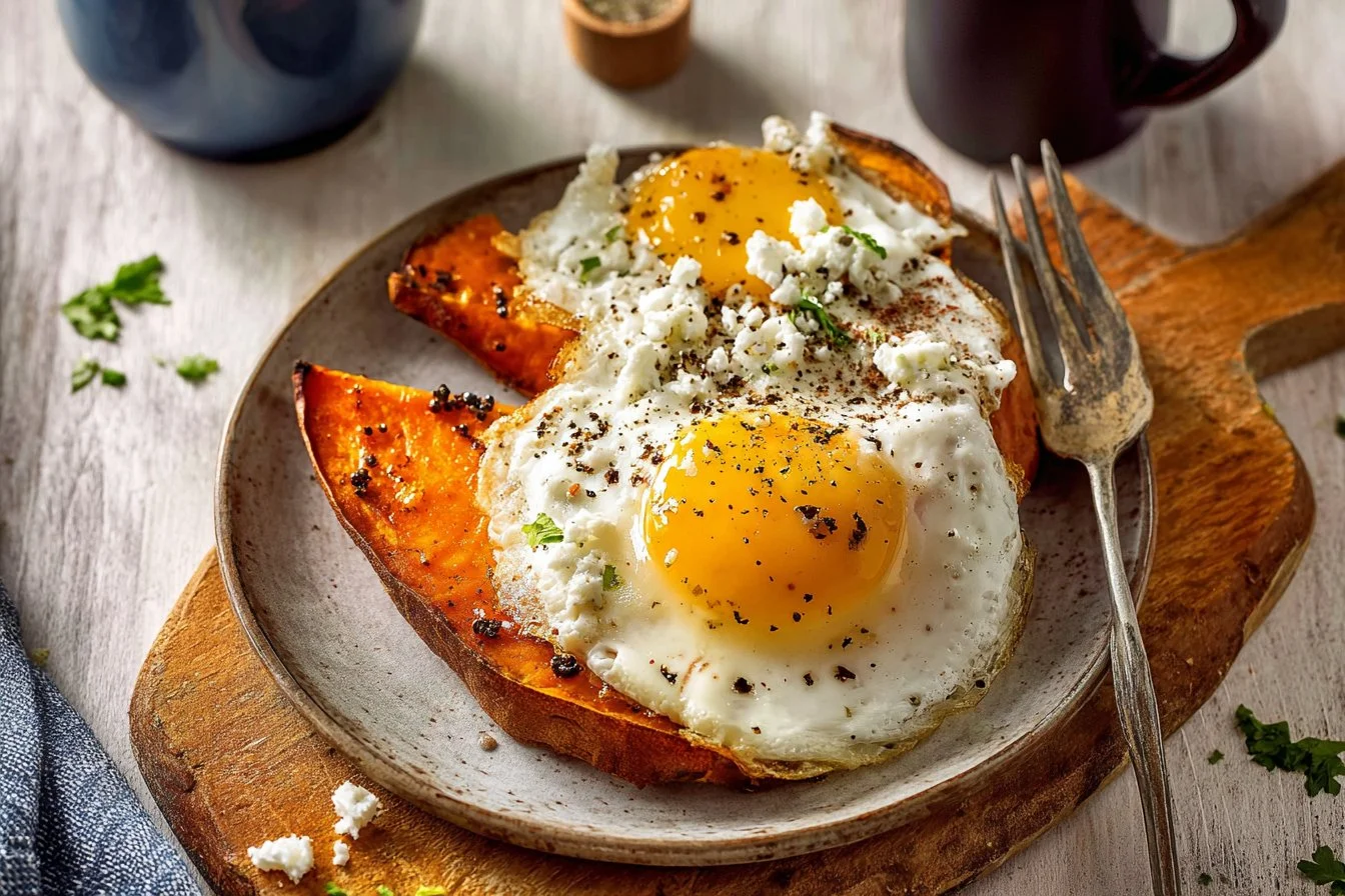 Sweet Potato Breakfast with Fried Eggs