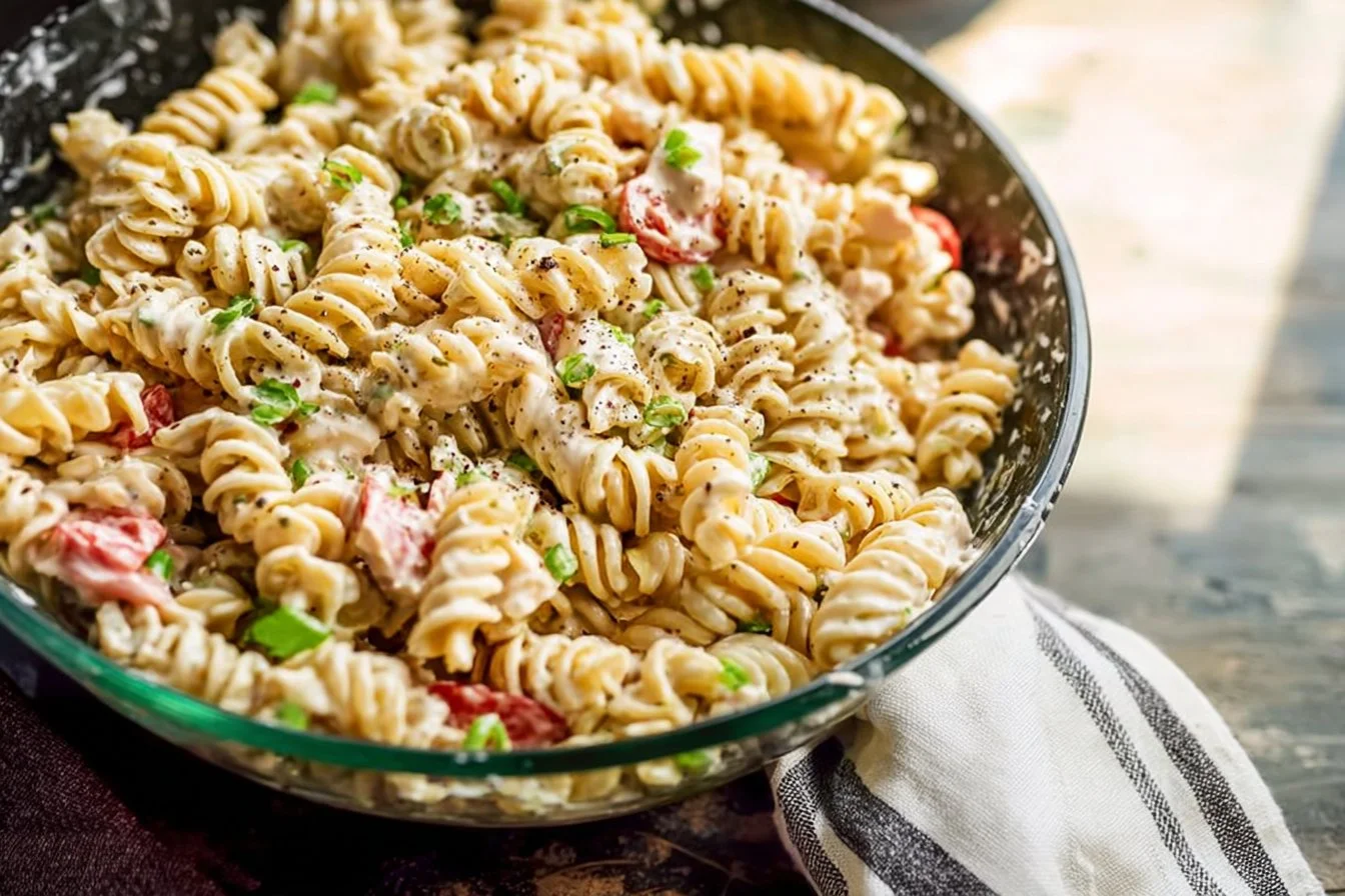 The Best Creamy Pasta Salad