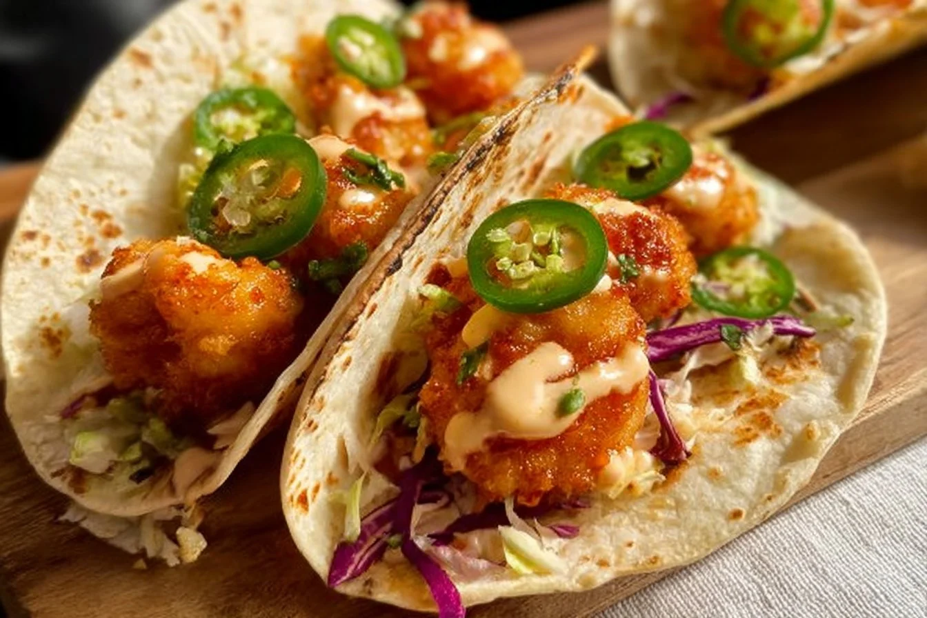 Air Fryer Bang Bang Shrimp Tacos