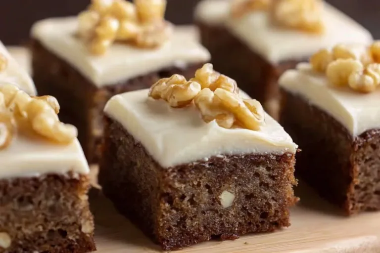 Delicious banana bread brownies with a golden crust and moist texture.