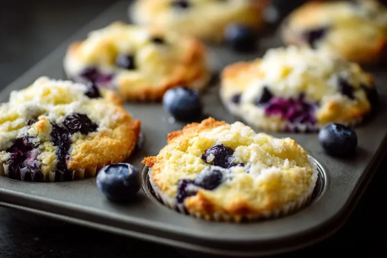 Blueberry and Lemon Zest Cottage Cheese Bites on a plate
