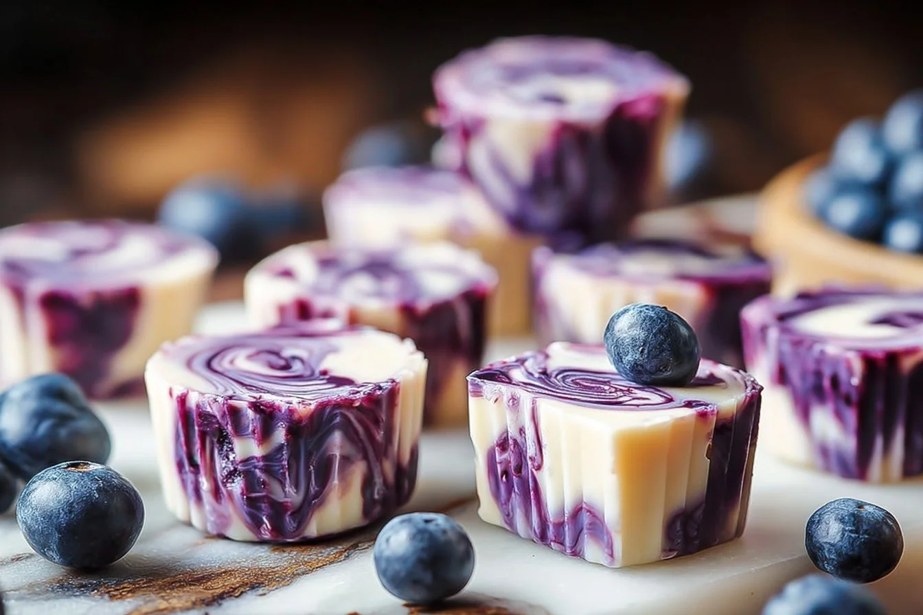 Blueberry Swirl Yogurt Bites