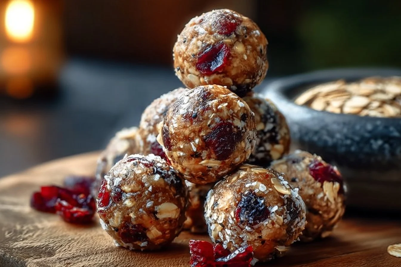 Cherry Cranberry Energy Bites