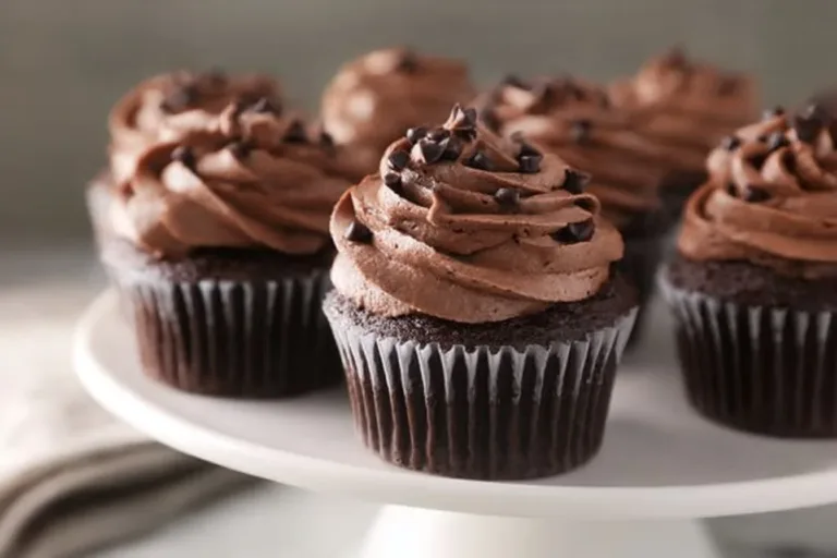 Delicious chocolate cupcakes with decadent chocolate buttercream frosting