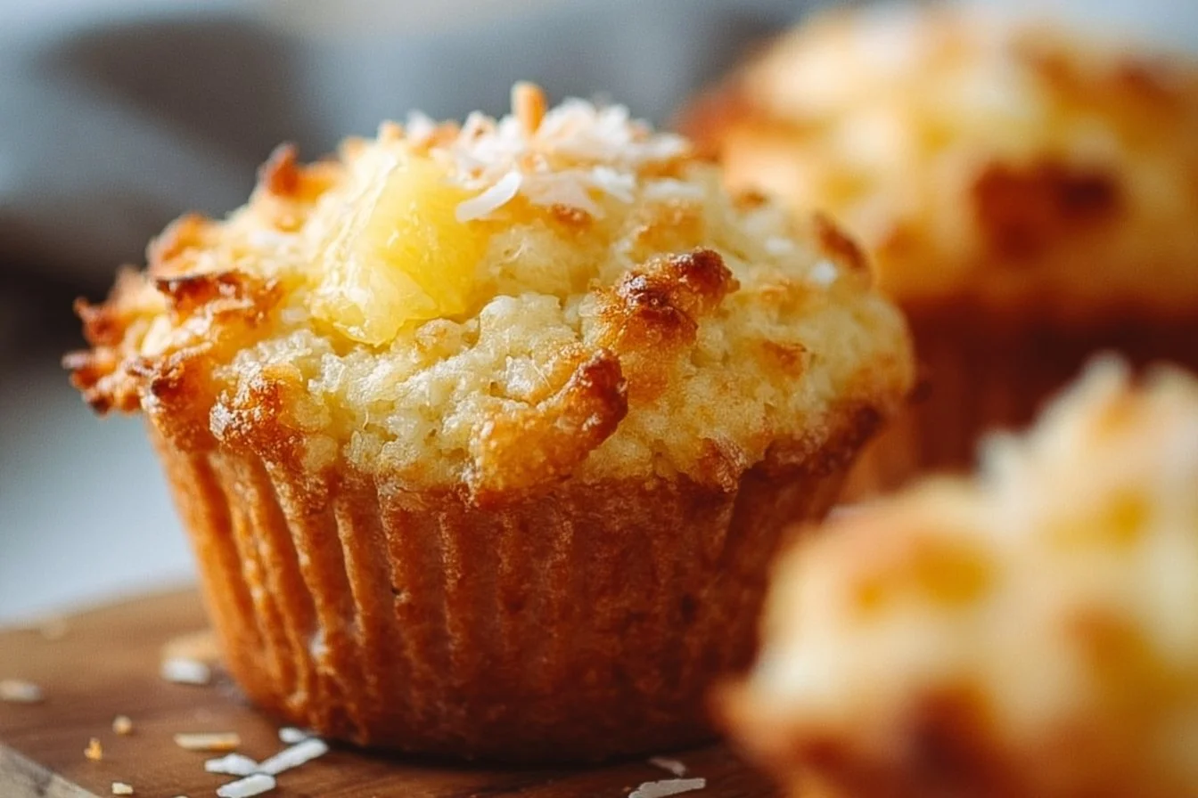 Coconut and Pineapple Cottage Cheese Muffins