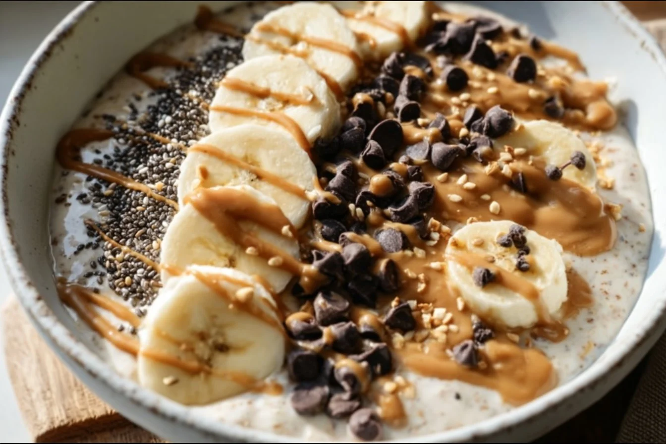 Cottage Cheese Protein Power Bowl topped with fresh fruits and nuts