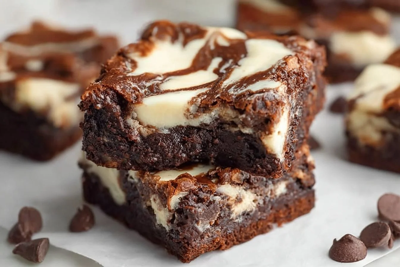 Delicious cream cheese swirl brownies with a rich chocolate flavor