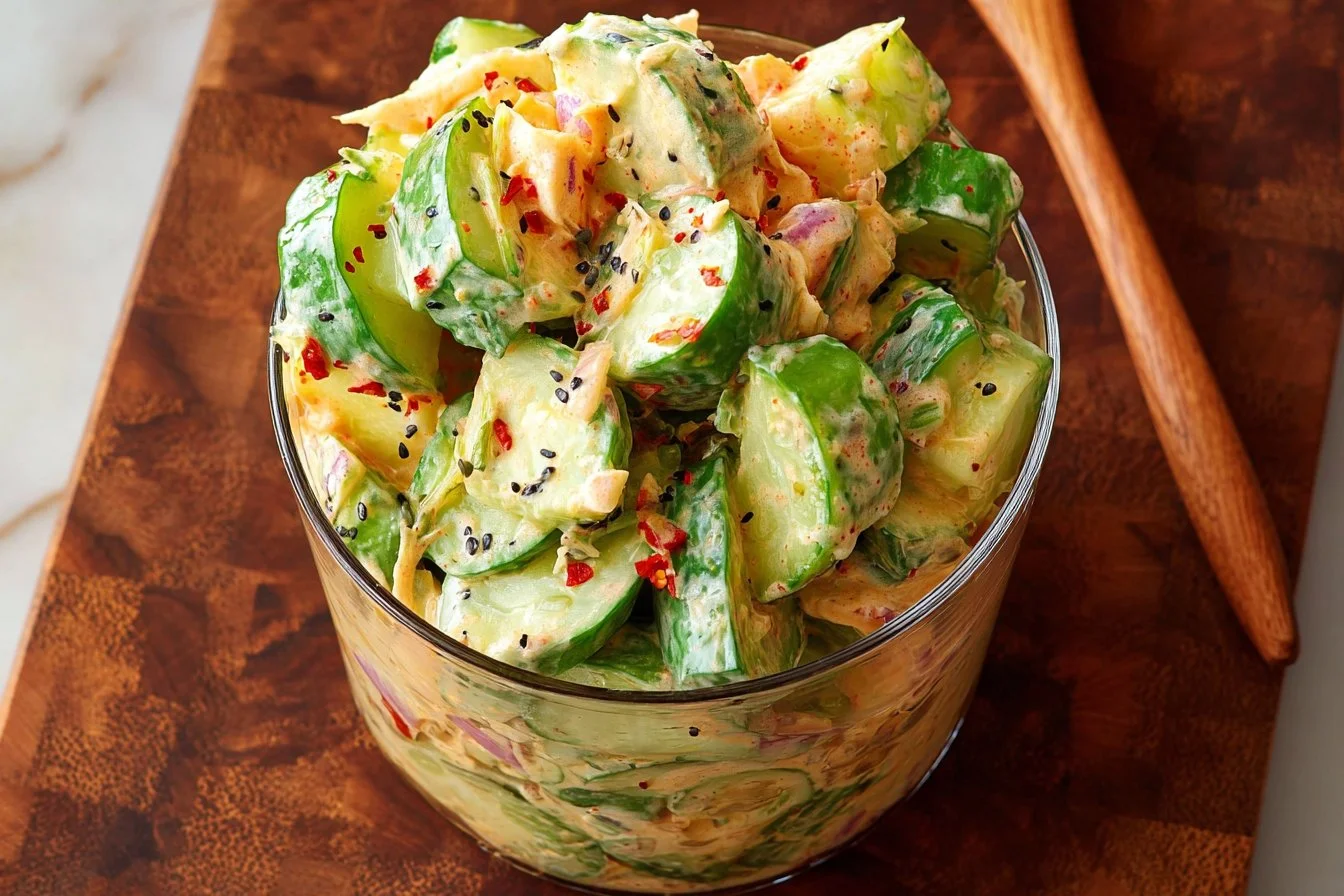 Creamy Asian Cucumber Salad Bowl Recipe