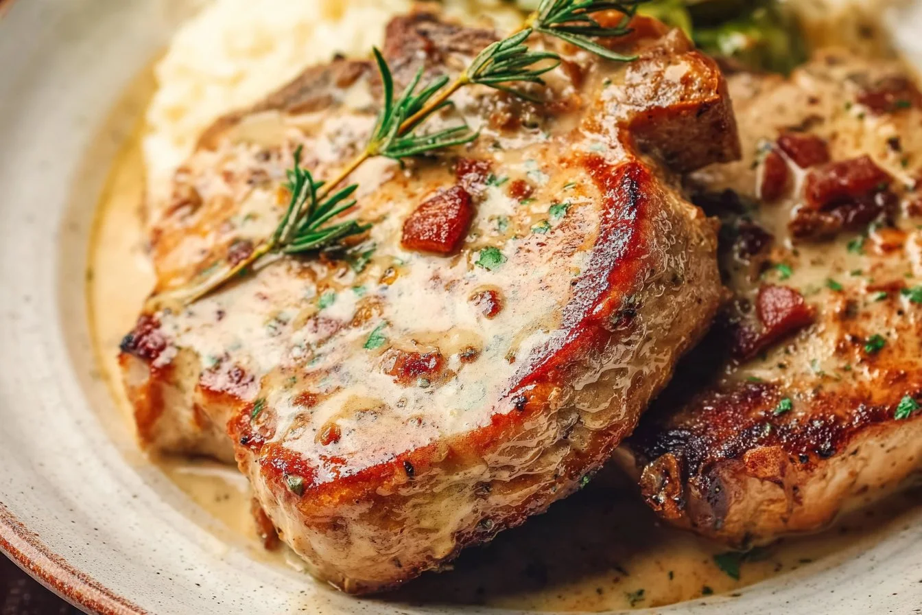 Creamy Bacon Pork Chops