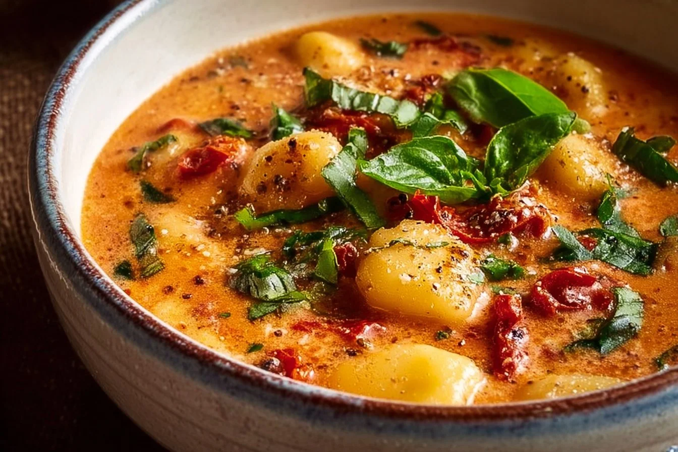 Dairy-Free Sun Dried Tomato Gnocchi Soup