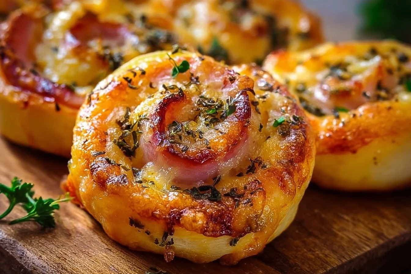 Easter Ham and Cheddar Pinwheels