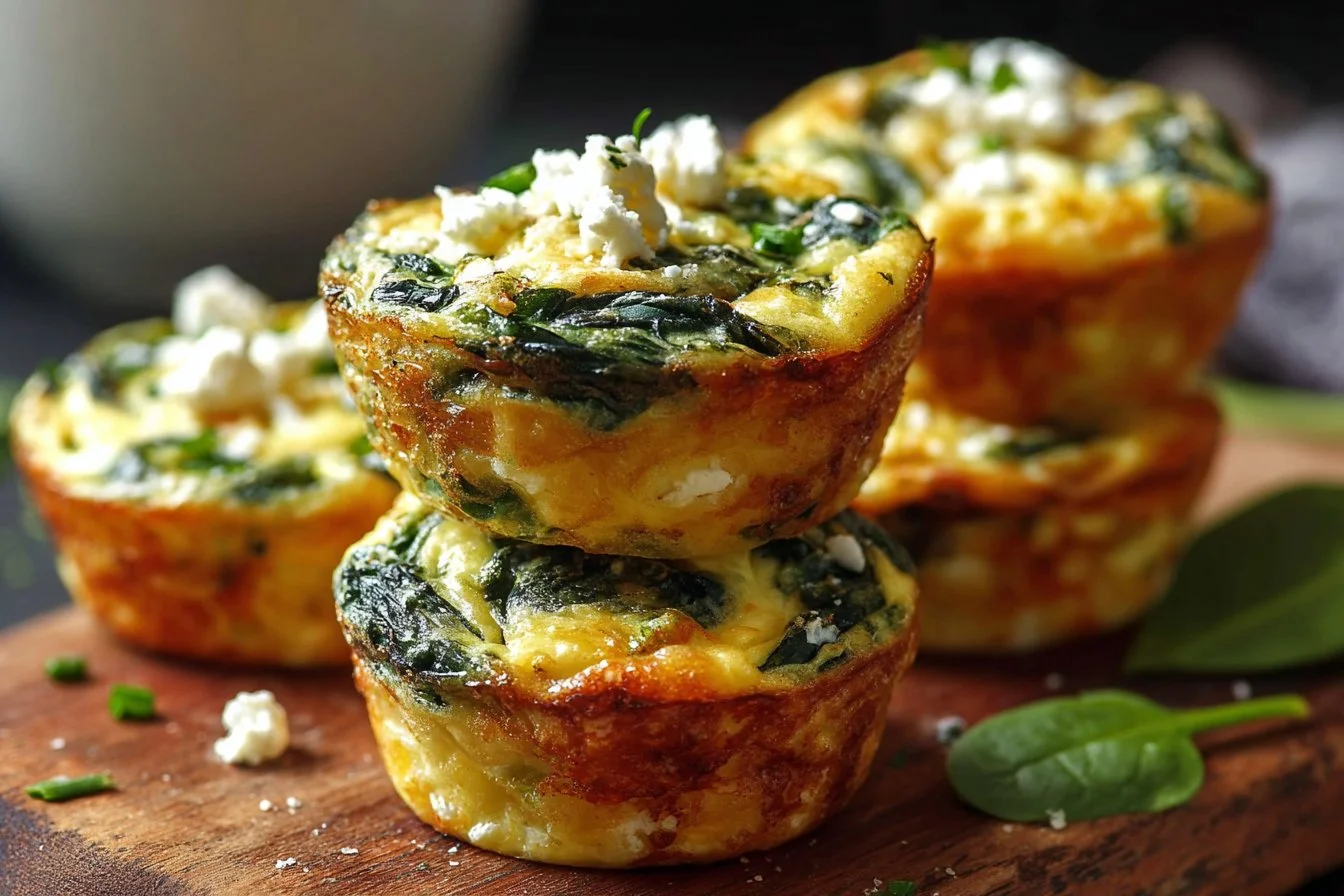 Egg Muffins with Spinach and Feta