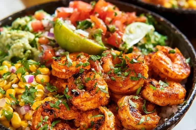 Delicious Fiesta Lime Shrimp Bowl with fresh ingredients and vibrant flavors