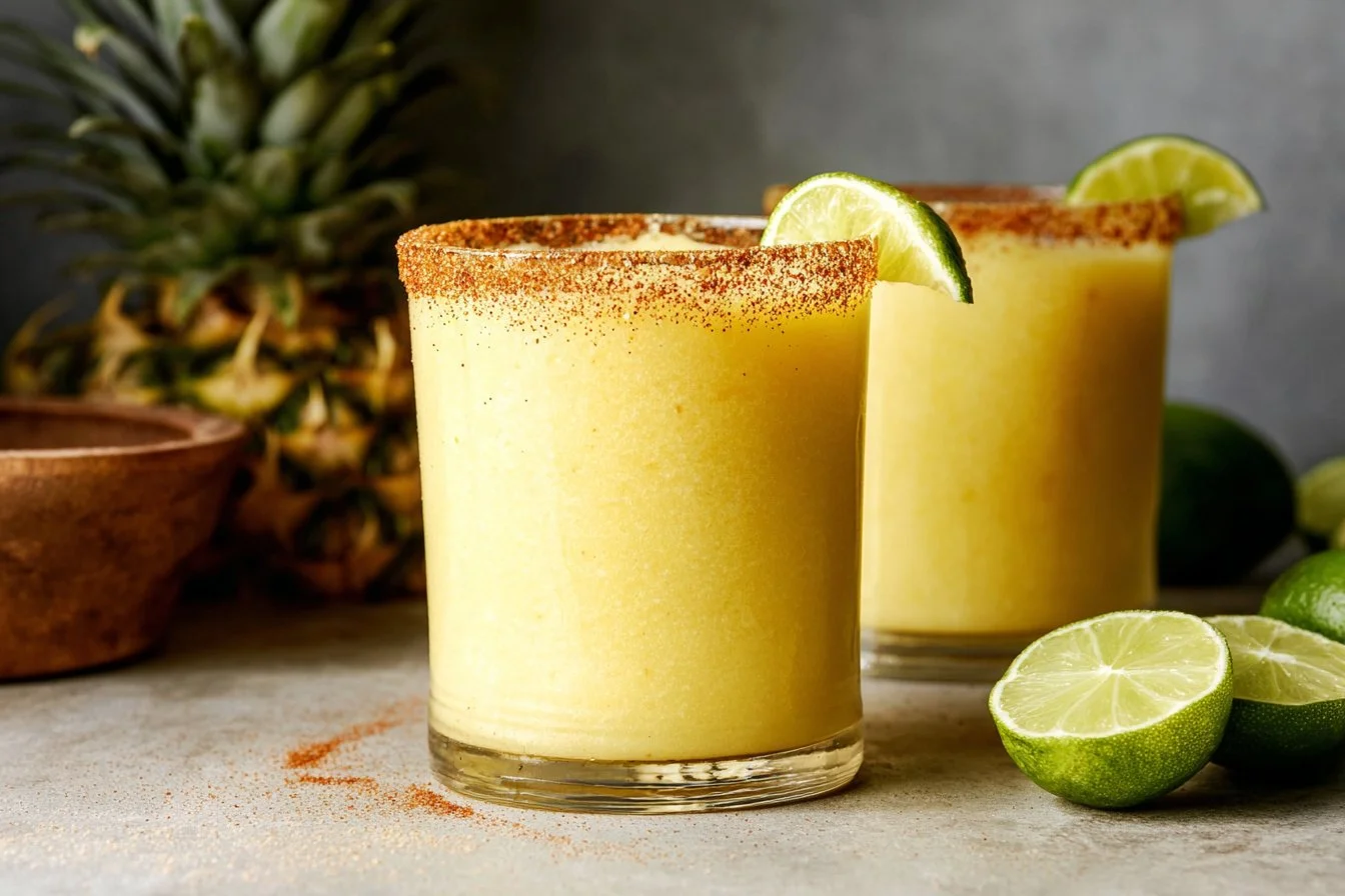 Frozen Pineapple Margaritas - Naturally Sweetened!