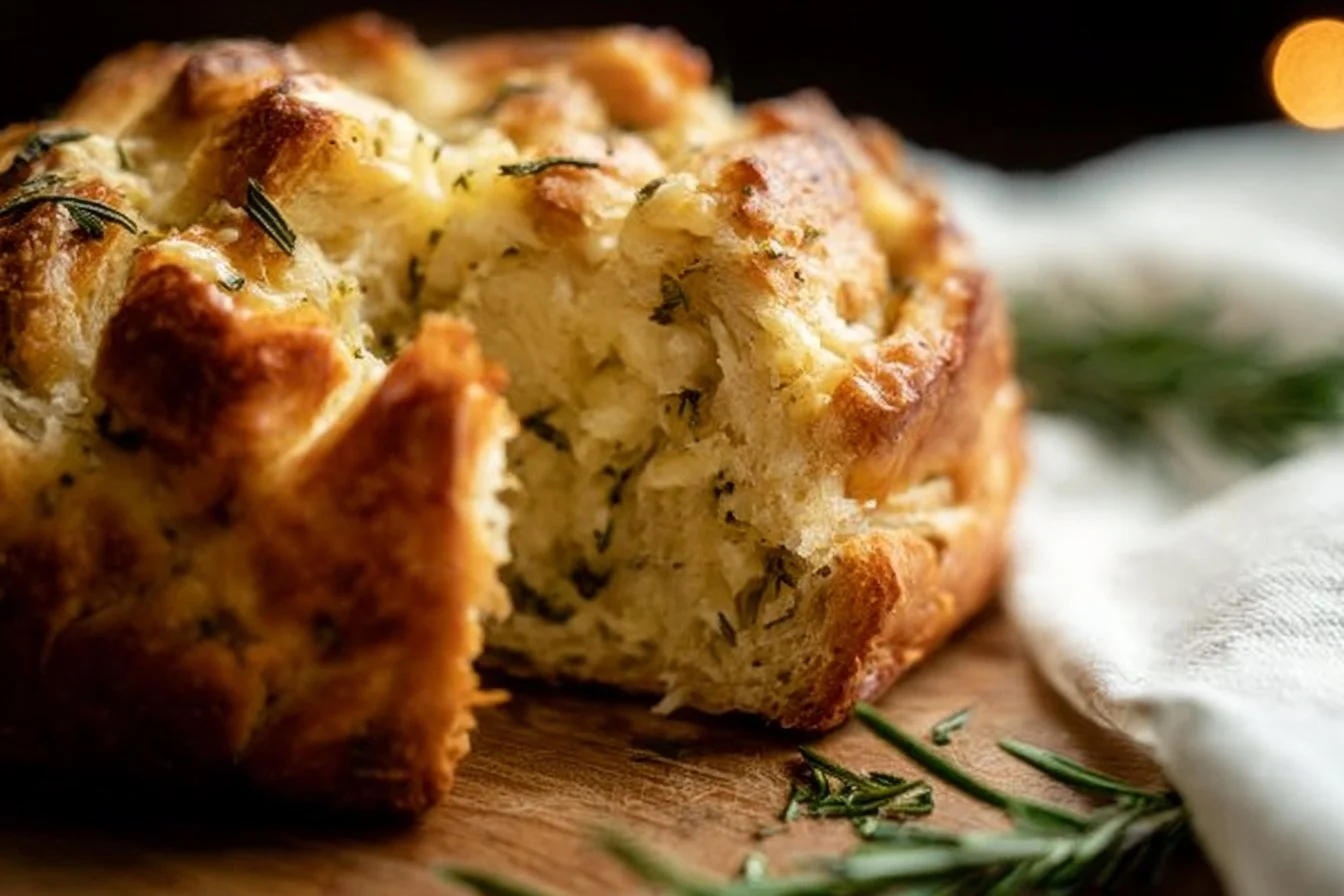 Garlic and Rosemary Cheese Pull Apart Bread