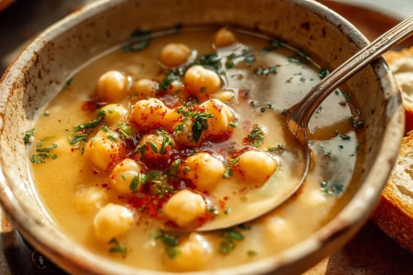Garlic Chickpea Soup