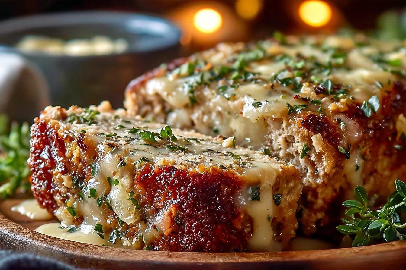 Garlic Parmesan Chicken Meatloaf