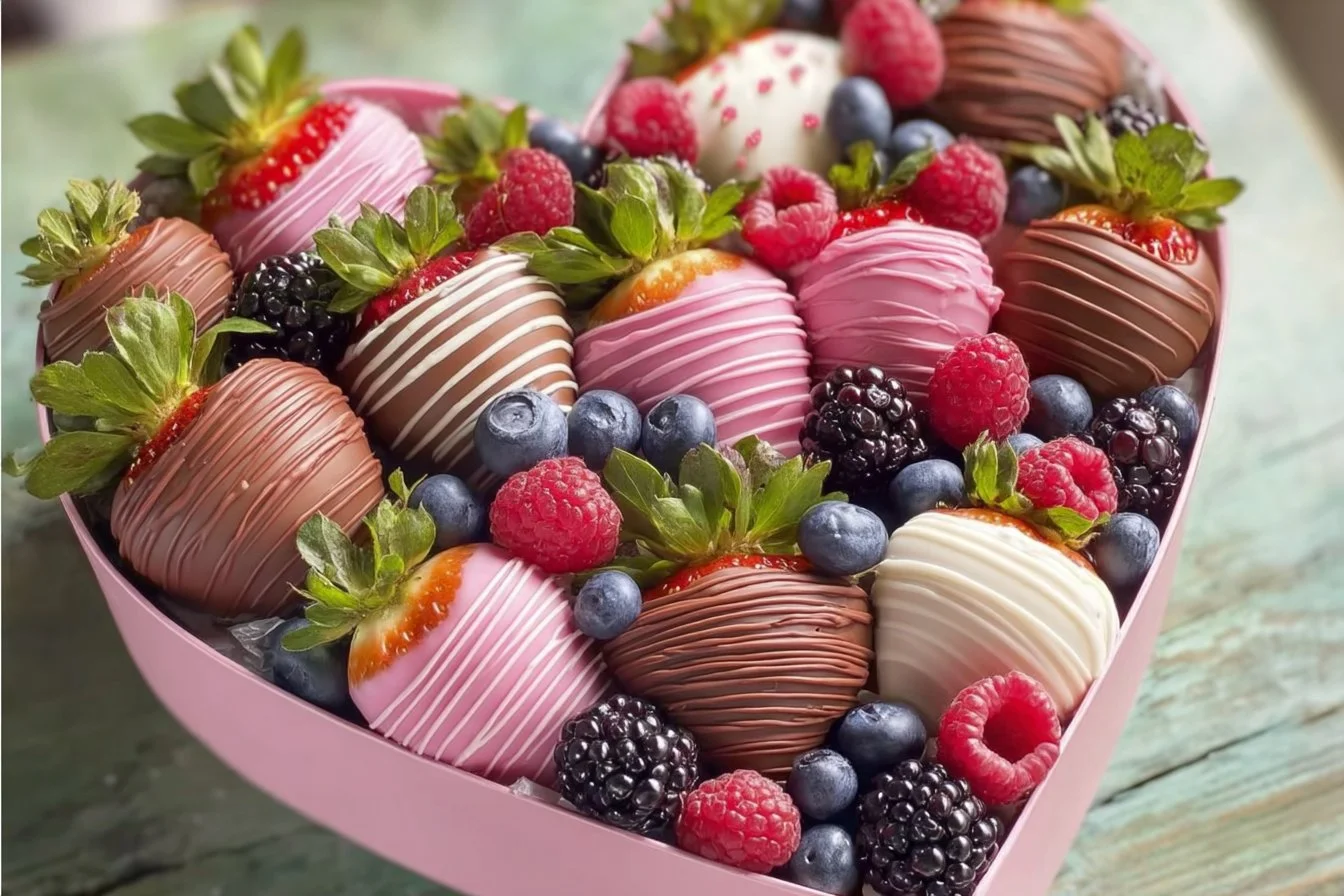 Delicious chocolate covered strawberries for Mother's Day celebration