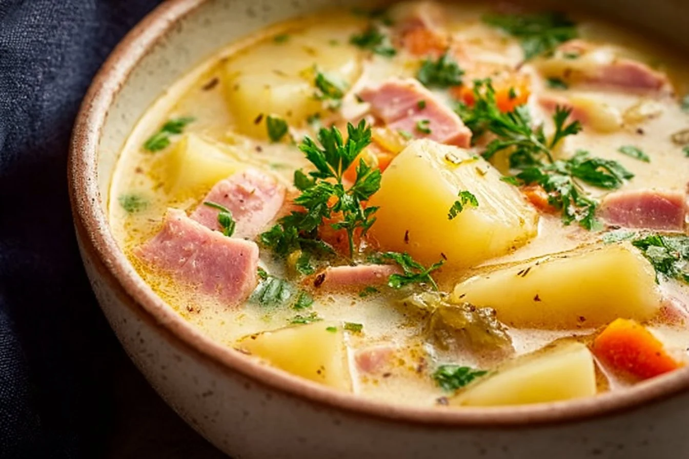 Healthy Yukon Gold Potato and Ham Soup