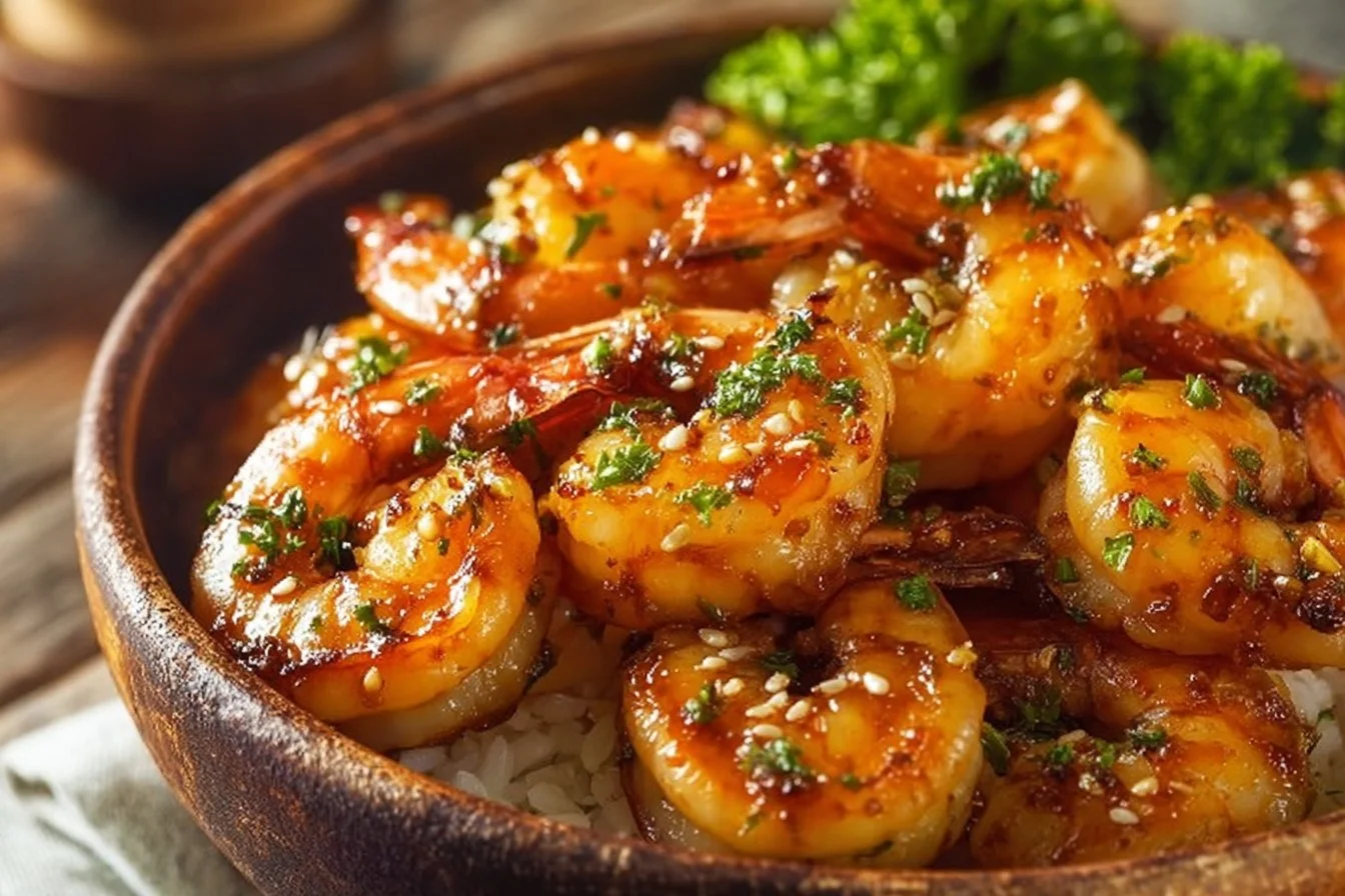 Honey Garlic Shrimp Bowls