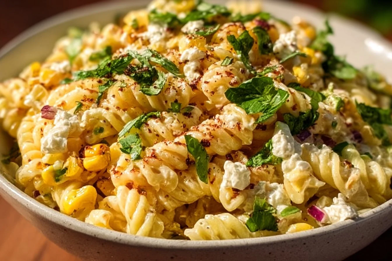 Juicy Street Corn Pasta Salad