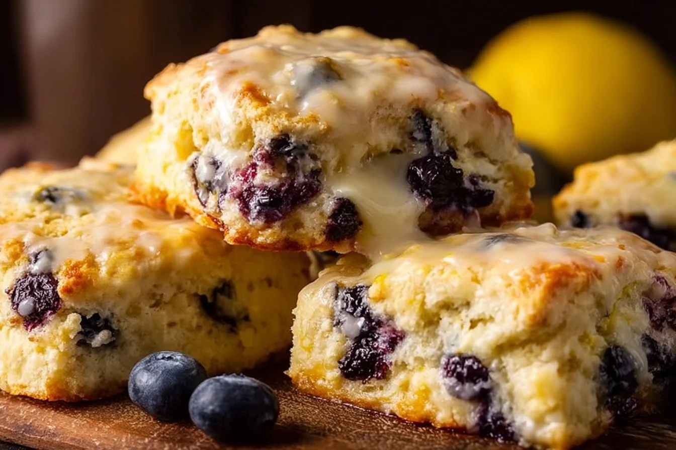 Lemon Blueberry Butter Swim Biscuits