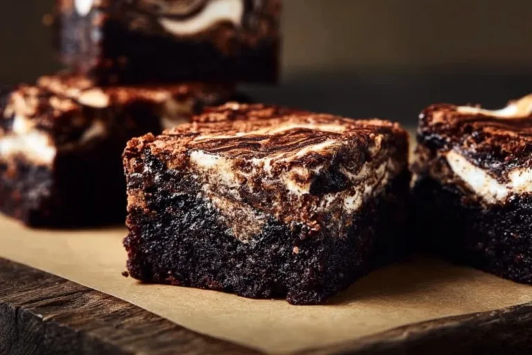 Delicious marshmallow brownies with gooey marshmallow topping