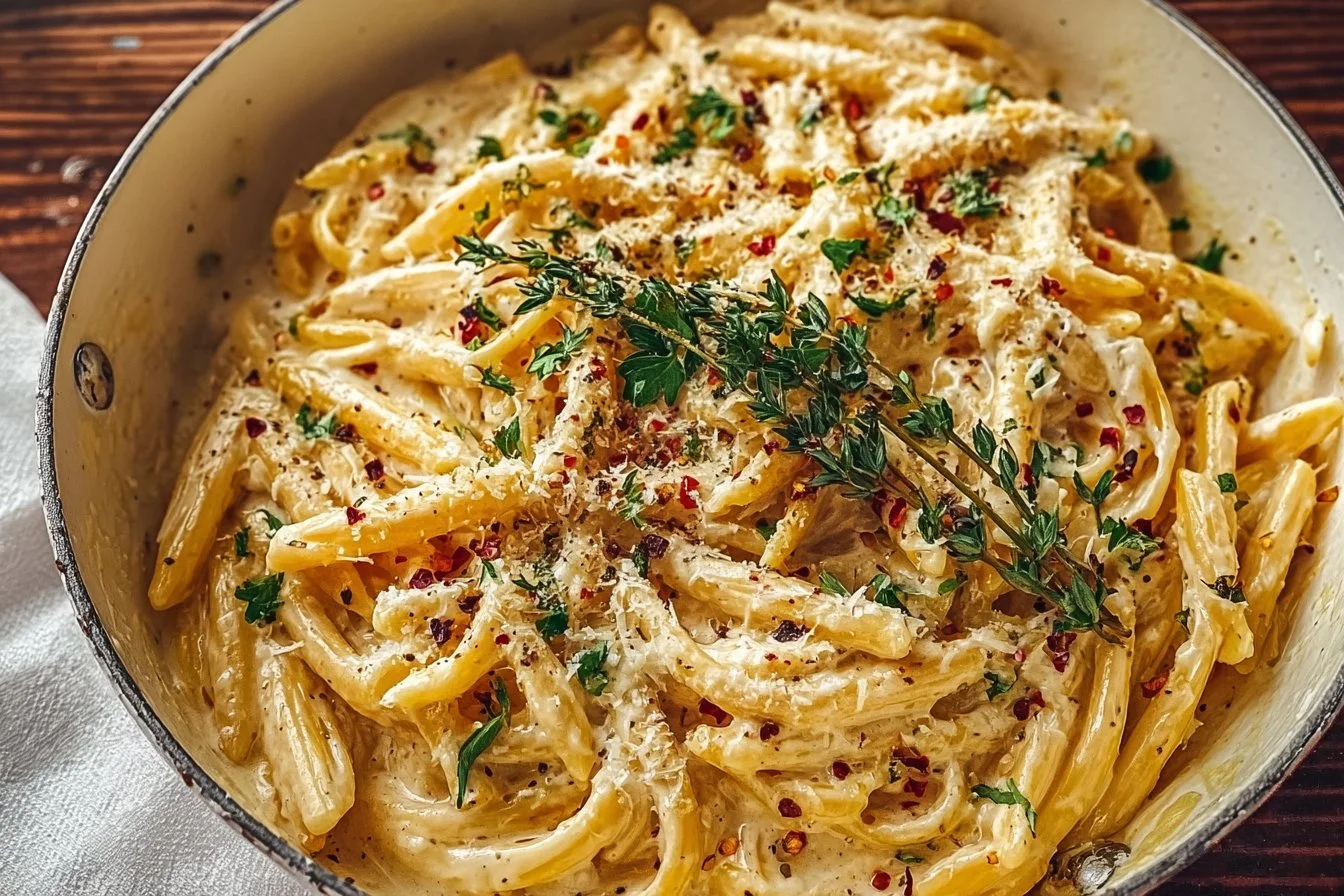 One Pot Creamy Garlic Pasta