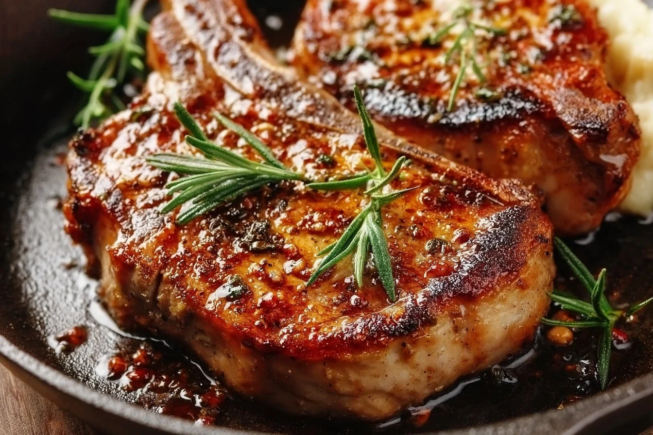 Pan-Seared Brown Sugar Pork Chops