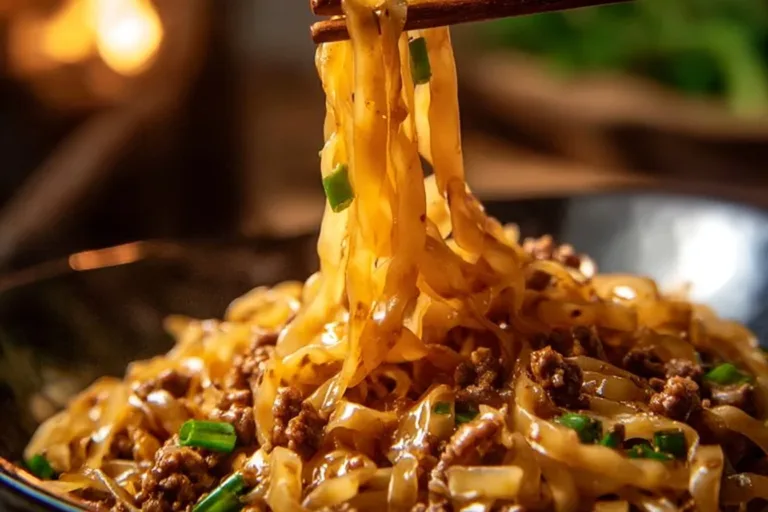 Delicious potsticker noodle bowl with noodles, vegetables, and potstickers