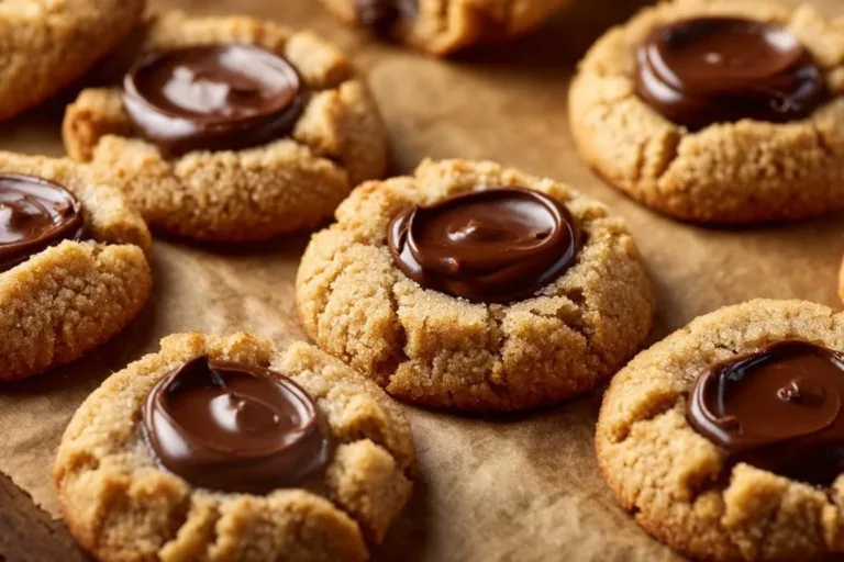 Delicious Reese’s Cup Peanut Butter Cookies with a chocolate topping