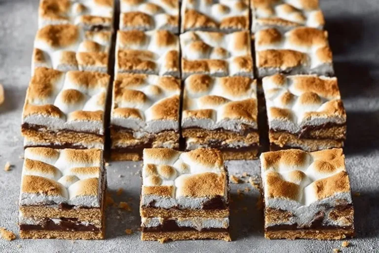 Delicious S'more Bars showcasing graham crackers, chocolate, and marshmallows.