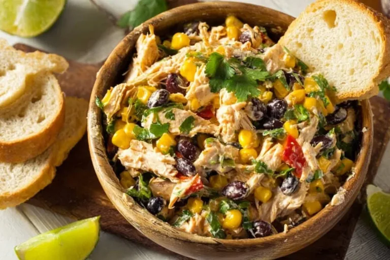 Delicious Southwest Chicken Salad with grilled chicken, black beans, and fresh veggies