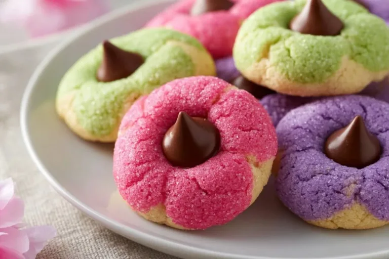 Spring Blossom Cookies with colorful floral decorations and a soft texture